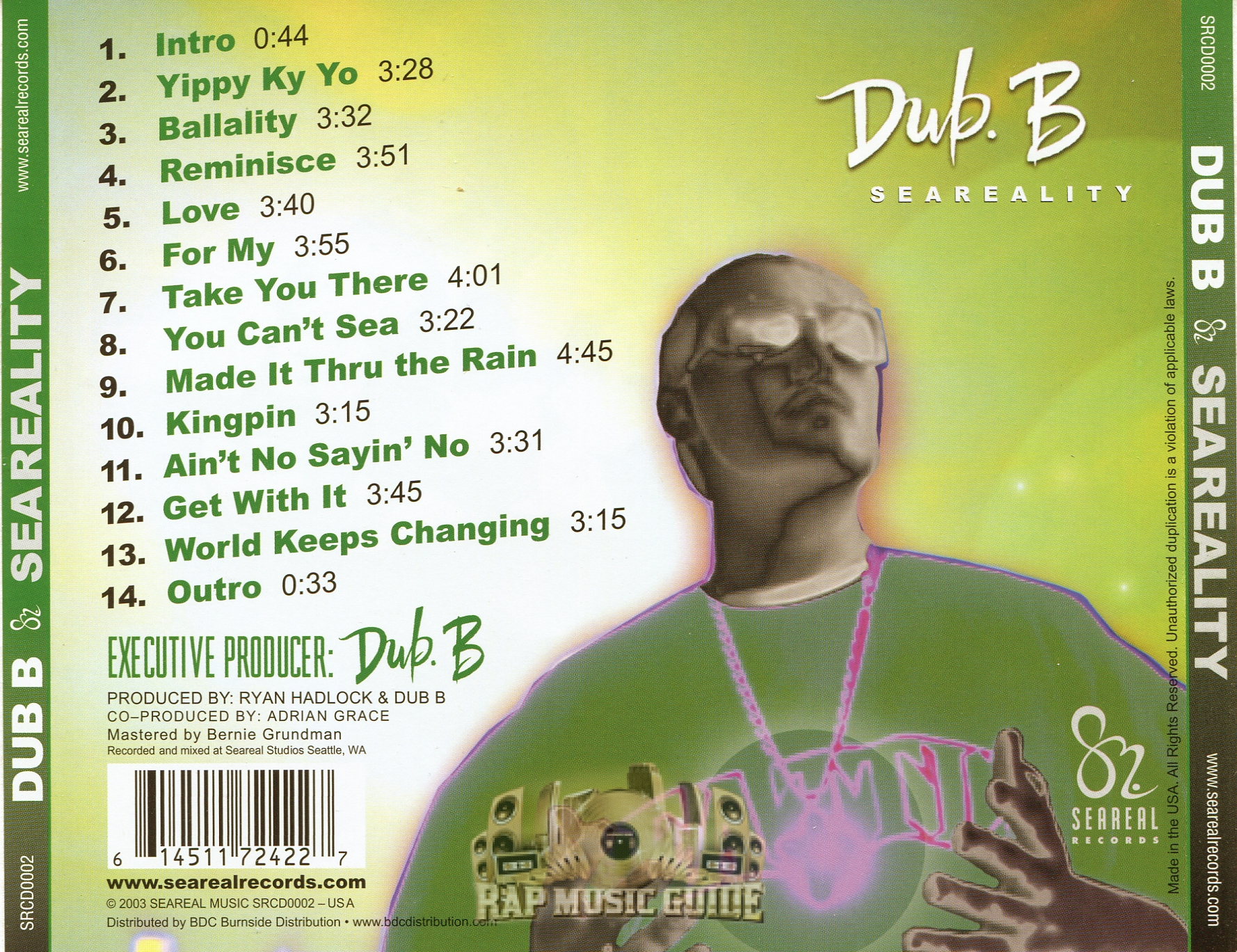 Dub. B - Seareality: CD | Rap Music Guide